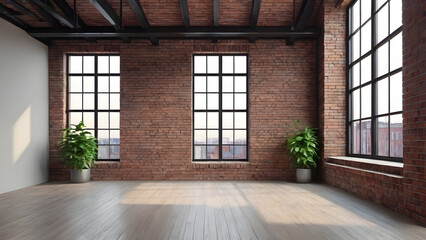 interior with large window.