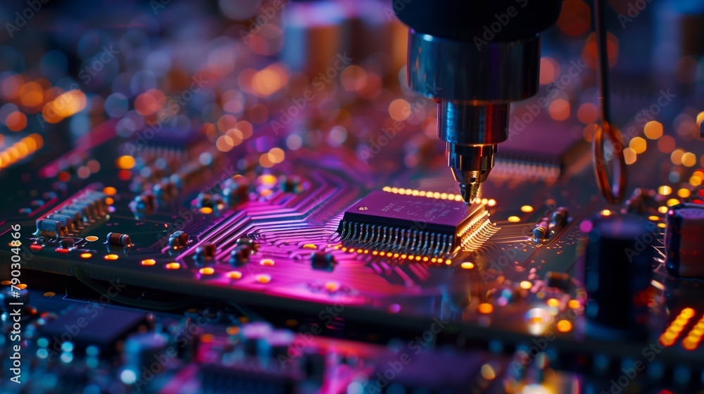 Aufkleber The manufacturing process of computer motherboards is carried out using automated systems for maximum efficiency and accuracy. Installing an AI Processor