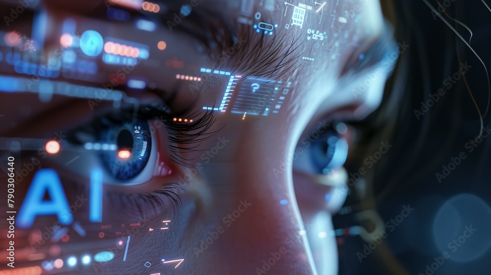 Aufkleber the image shows a situation where humans and ai work together, complementing each other and achievin