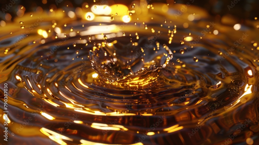 Aufkleber a single drop falling in water, 3 d rendering