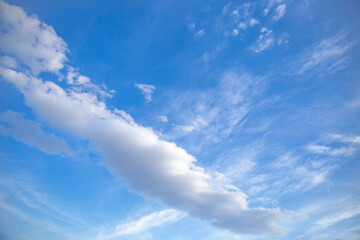 Thin clouds in the blue sky, background