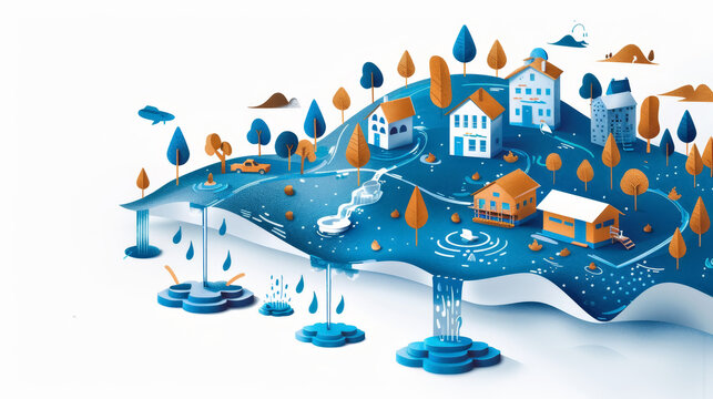 Water Conservation Themed Infographic