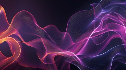 Abstract flowing wave lines. Design element for technology, science, modern concept.