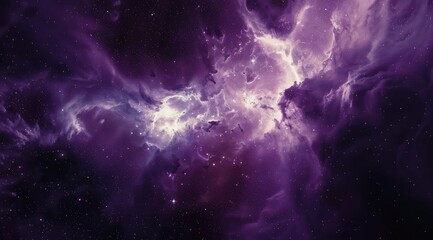 Purple and Black Space Filled With Stars - obrazy, fototapety, plakaty