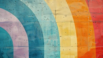 cement texture rainbow pattern, copy and text space, 16:9