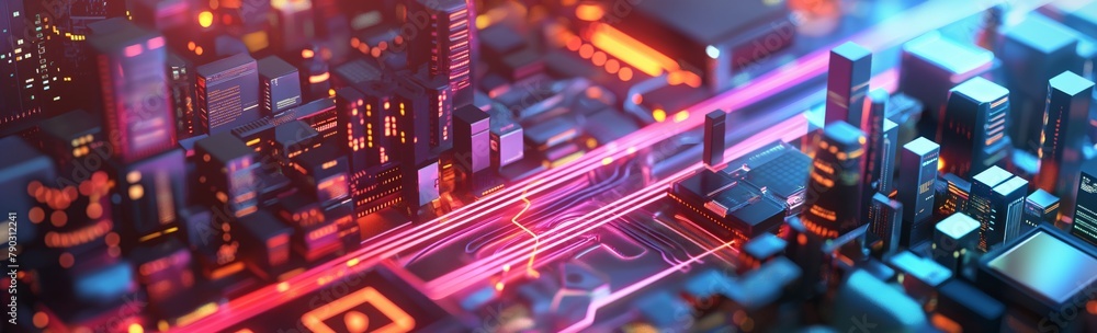Poster state of the art technology of motherboards and high-tech graphics cards. high-tech computer chip bo