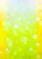 Yellow bokeh vertical background for Banner, Poster, ad, celebration, event and various design works