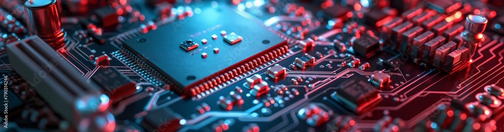 Fototapete This processor is displayed on the chip with impressive detail, highlighting the importance of technological advancements in the field of computer science.