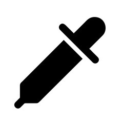 Dropper icon vector graphics element silhouette birds sign symbol illustration on a Transparent Background