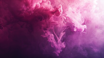 Surreal Pink and Magenta Smoke Clouds: Pastel Beauty on Black