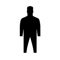 Man full body silhouette icon on a Transparent Background