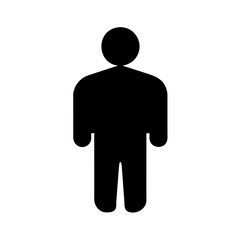 Man full body silhouette icon on a Transparent Background