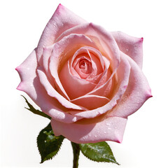 pink rose isolated on white