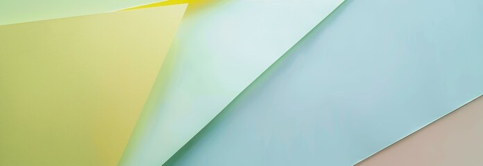 green, soft yellow, and baby blue geometric background