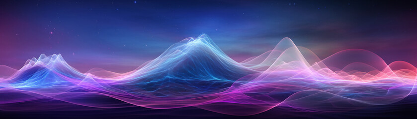 Concept art of futuristic energy waves in a hightech environment, neon colors, symbolizing advanced communication technologies