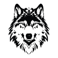 Vector illustration of a wolf for logos or designs, wolf vector, vector design of wolf, white background