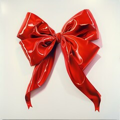 Chic and Modern Red Bow for Luxury Product Presentations