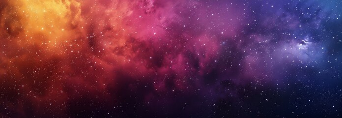 Colorful Space Filled With Stars and Clouds - obrazy, fototapety, plakaty