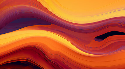 Radiant wave patterns in abstract setting, threequarter view, saturated palette, velvet texture - obrazy, fototapety, plakaty
