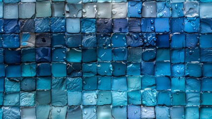 blue  square grid background