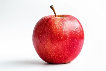 red apple isolated on white - obrazy, fototapety, plakaty