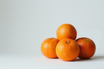 oranges on white background