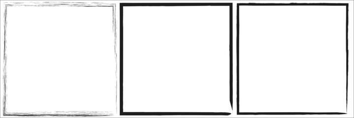 Grunge frame collection. Grunge border set.