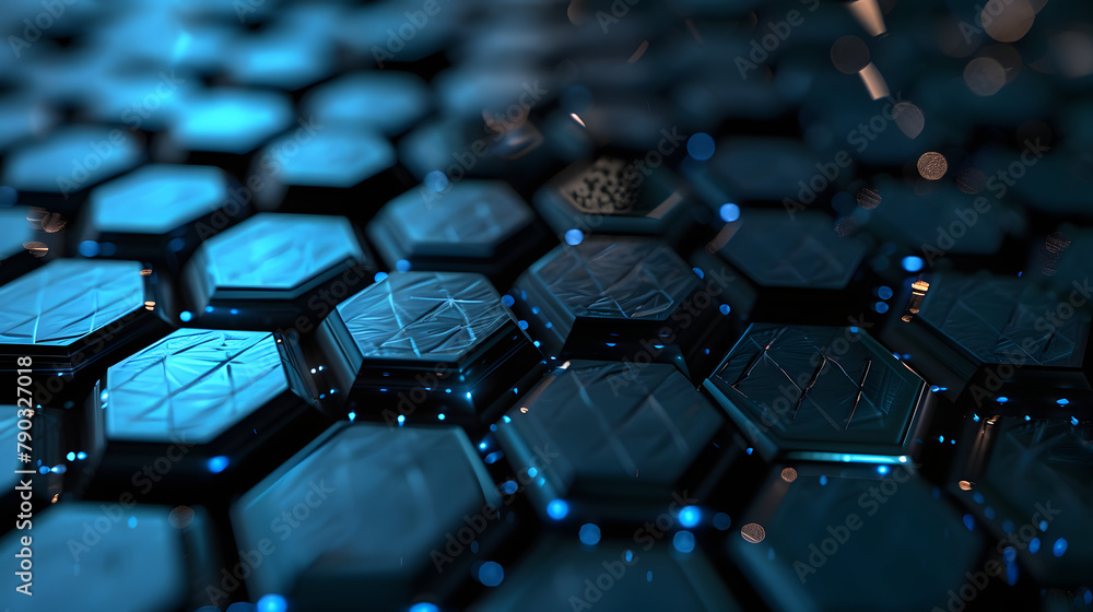 Poster abstract background with hexagons