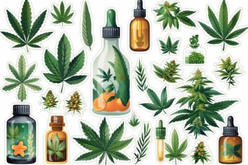 Integrating CBD Plant Extracts and Medical Cannabis: From Antispasmodic Fibers to Sustainable, Bioactive Cannabis Formulations - obrazy, fototapety, plakaty