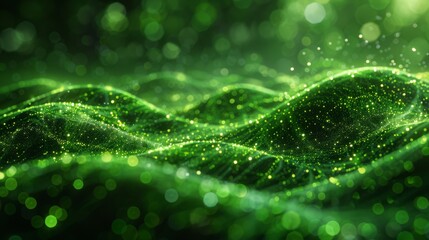 Clean green energy digital network university slide presentation background, generated with AI