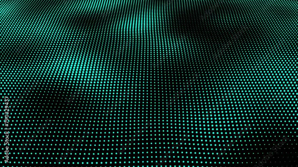 Poster abstract and technology blue dots wave background. dot pattern with halftone effect. futuristic tech