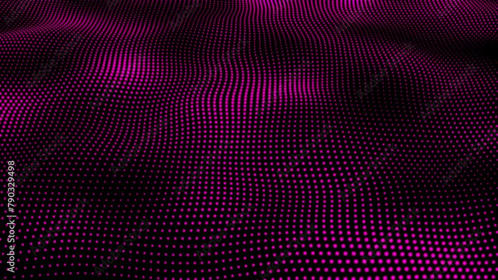 Poster abstract and technology purple dots wave background. dot pattern with halftone effect. futuristic te