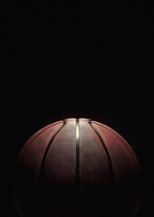 Basketball against a black background, generated with AI