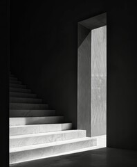 Monochrome Staircase Ascending