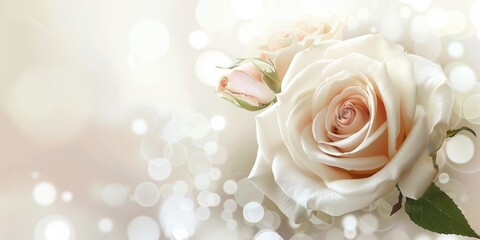 White in fusion with rose and elegant, generated with AI