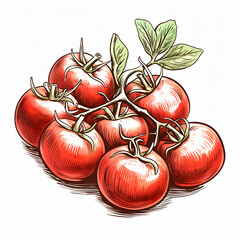 tomatoes on a vine
