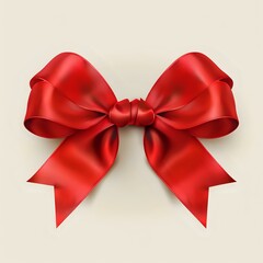 Gorgeous Red Ribbon Bow for Festive Design