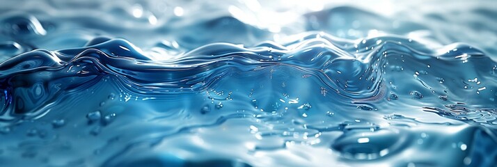 In the crystal-clear turquoise water, droplets form delicate ripples, embodying purity and freshness.