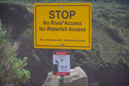 Warning Signs, Palouse Falls, Washington