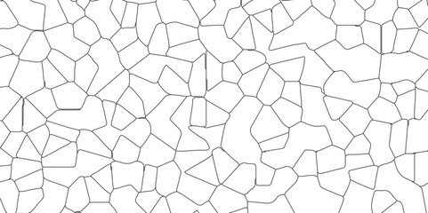 Abstract white crystalized broken glass background .black stained glass window art pattern vector illustration. broken stained glass black lines geometric pattern .