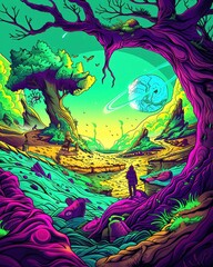 A dreamwalker embarks on adventures through their dreamscapes, encountering fantastical creatures and hidden truths