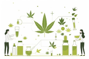 Sustainability and Disease Management in Cannabis Cultivation: Using CBD Sprays and Cannabielsoin for Improved Crop Health - obrazy, fototapety, plakaty