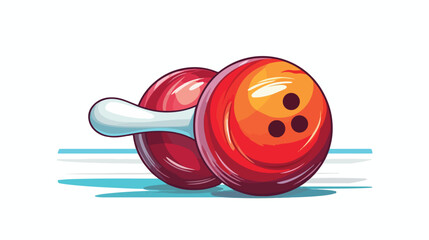 Bowling game logo. Color bowling. Sport logo 2d fla