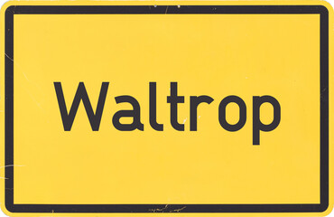 Ortsschild Waltrop - obrazy, fototapety, plakaty