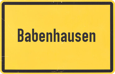 Ortsschild Babenhausen - obrazy, fototapety, plakaty