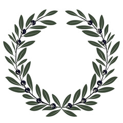 Fototapeta premium Olive Branches 2D Icon