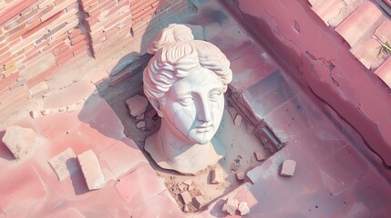 A team excavating a Roman villa unearths a hidden room containing a lifesized marble statue that seems to follow visitors with its eyes