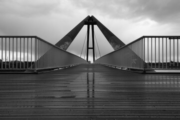 Brücke am Rhein bei Düsseldorf
