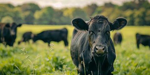 Majestic Cattle Dance on Verdant Stage