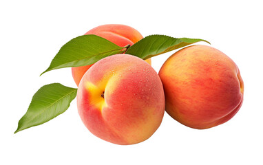 Fototapeta na wymiar Peaches with a Transparent Twist
